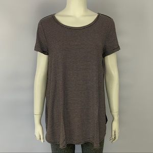 New! Stars Above Casual Pink Stripe Pajama Shirt